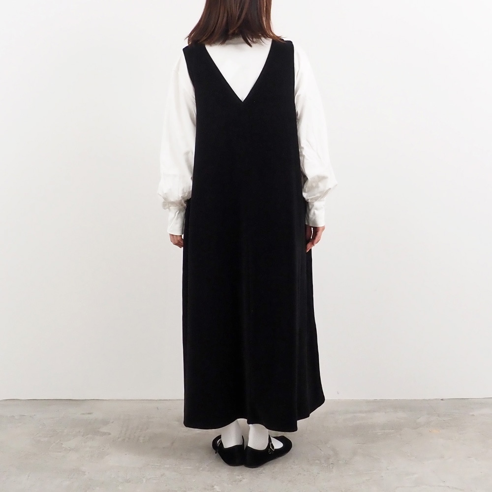 【予約】【あさこさんコラボ】NARU(ナル) コンパクトベロア ジャンパースカート 6W-ask-01