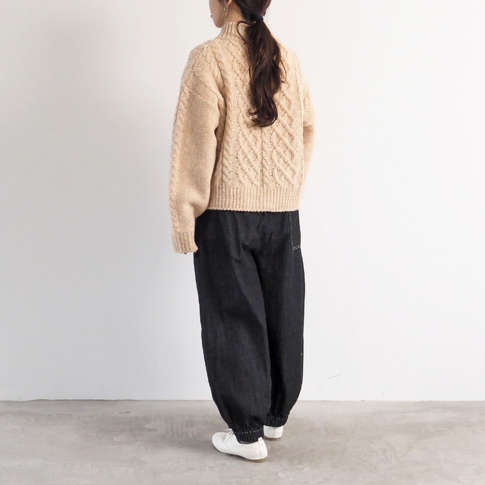 NARU(ナル) ドーゼットエアーヤーン エアリーアランニットカーデ 668400