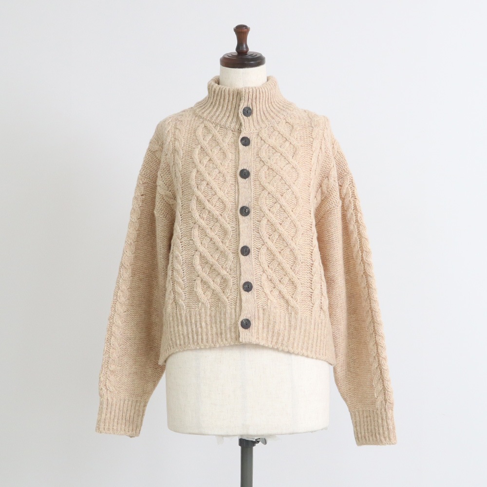 NARU(ナル) ドーゼットエアーヤーン エアリーアランニットカーデ 668400