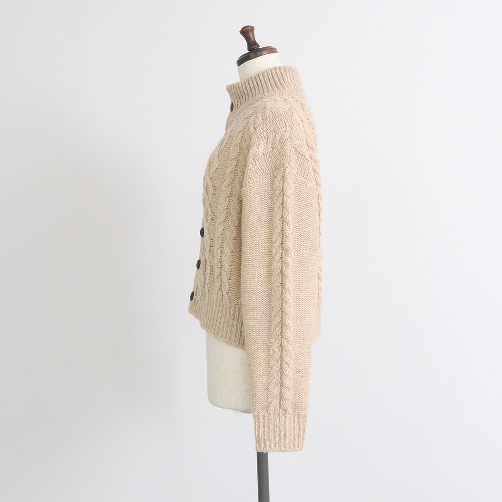 NARU(ナル) ドーゼットエアーヤーン エアリーアランニットカーデ 668400