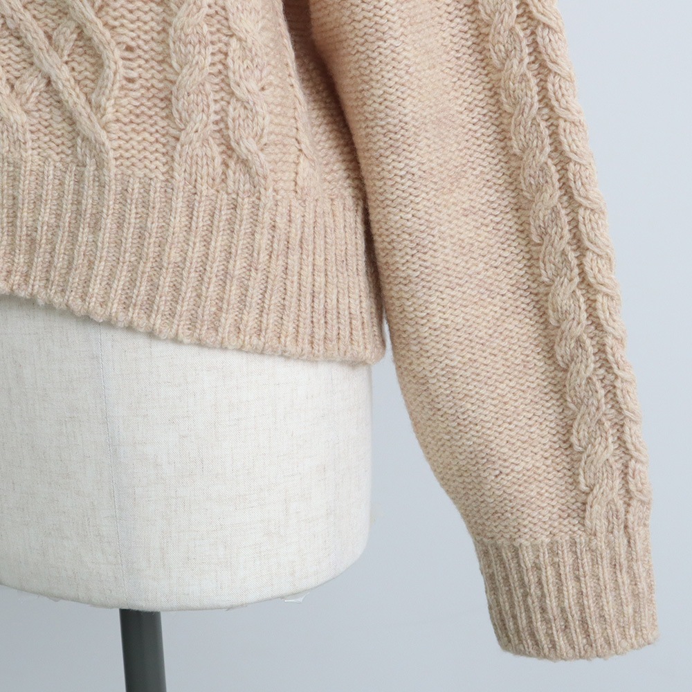 NARU(ナル) ドーゼットエアーヤーン エアリーアランニットカーデ 668400