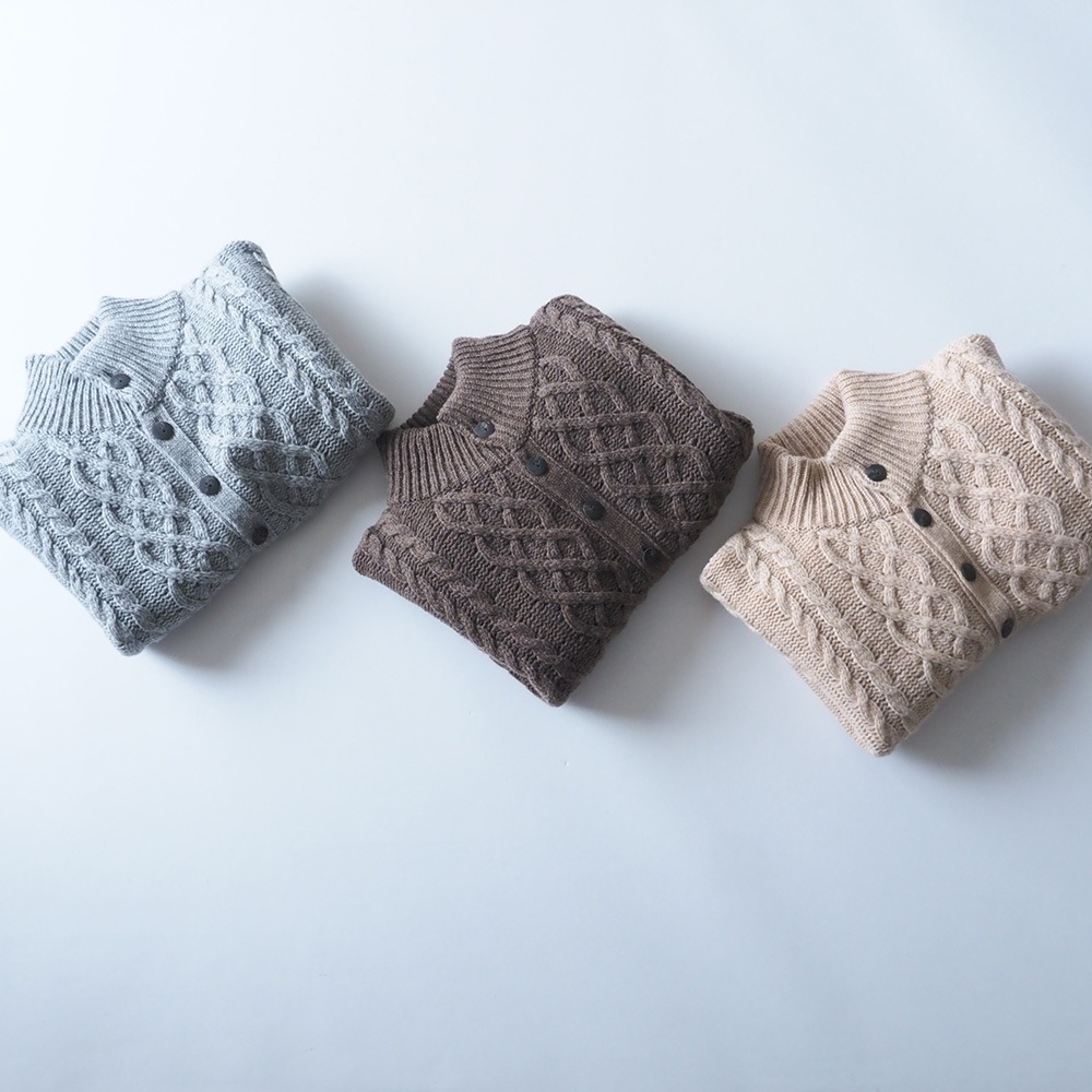 NARU(ナル) ドーゼットエアーヤーン エアリーアランニットカーデ 668400