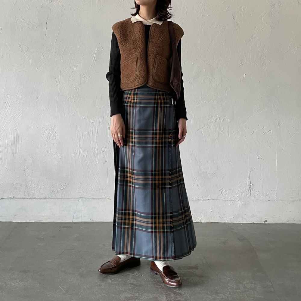 【予約】【あさこさんコラボ】NARU(ナル) ランダムリブ シャツカラーニット 6W-ask-02