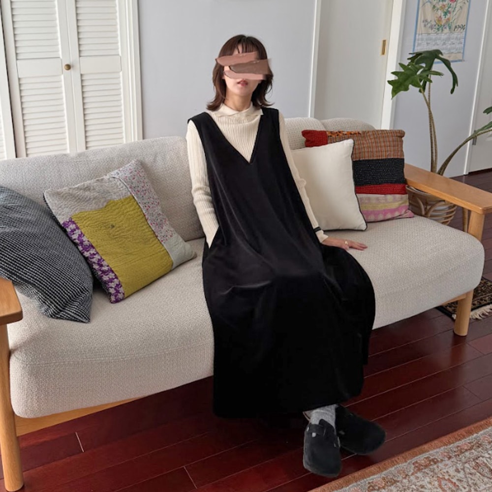 【予約】【あさこさんコラボ】NARU(ナル) ランダムリブ シャツカラーニット 6W-ask-02