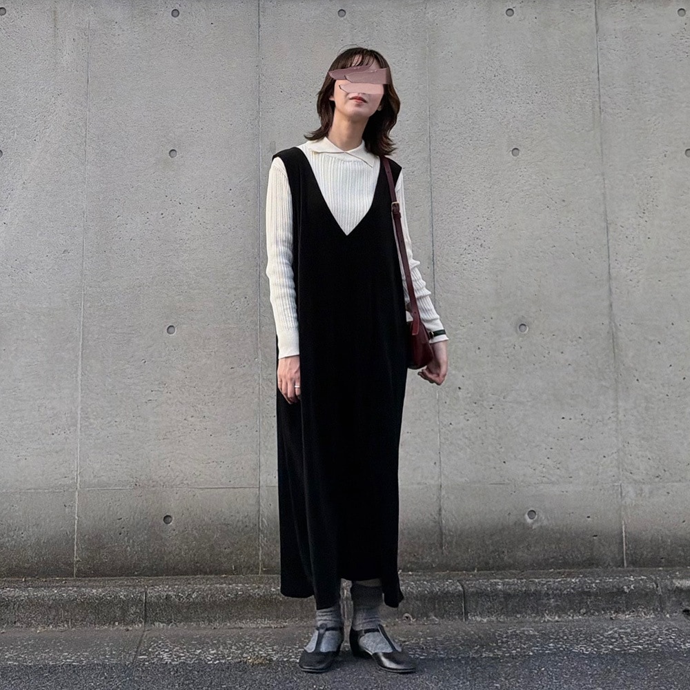 【予約】【あさこさんコラボ】NARU(ナル) ランダムリブ シャツカラーニット 6W-ask-02