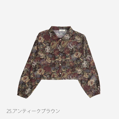 NARU(ナル) 30ビエラゴブランロココ柄 シャツ 656813