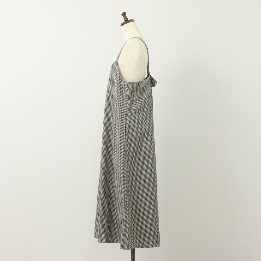 NARU(ナル) 綿麻チェック サロペットスカート 661844