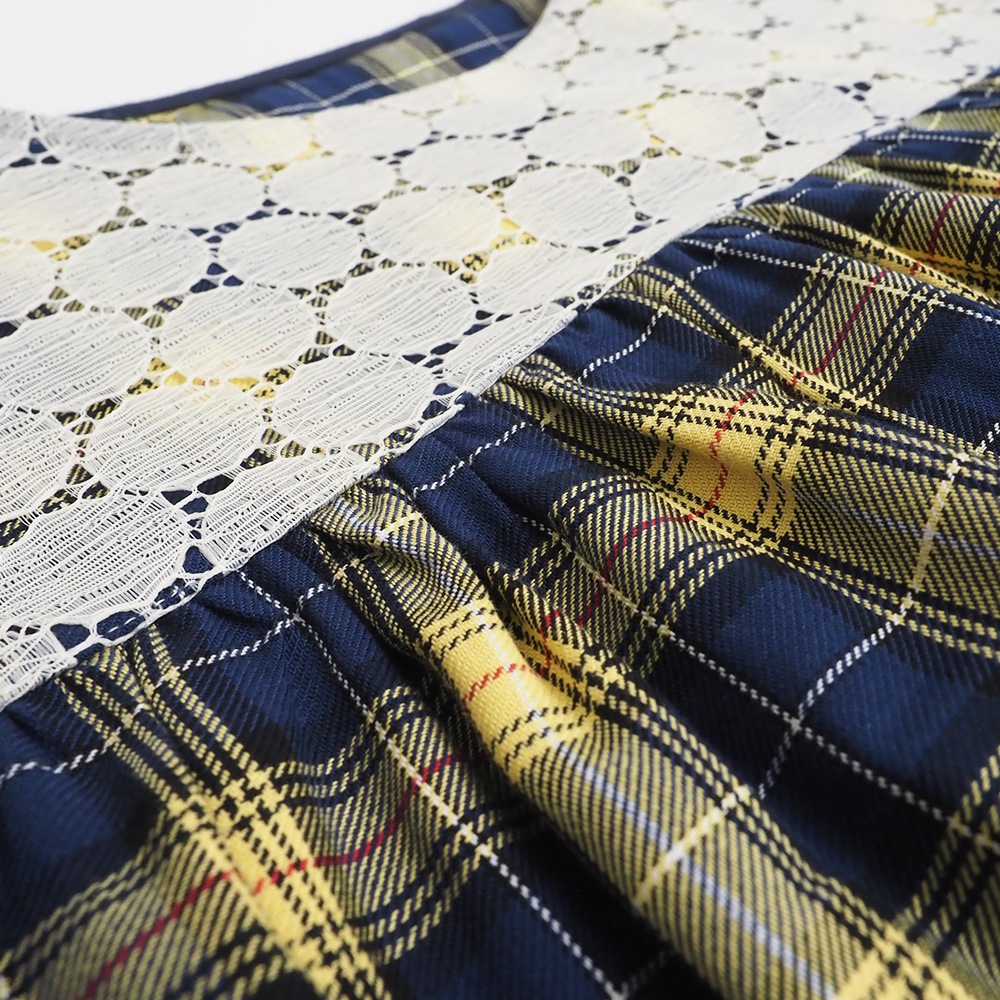 NARU(ナル) ロイヤルタータン ヨークレースワンピース 665861