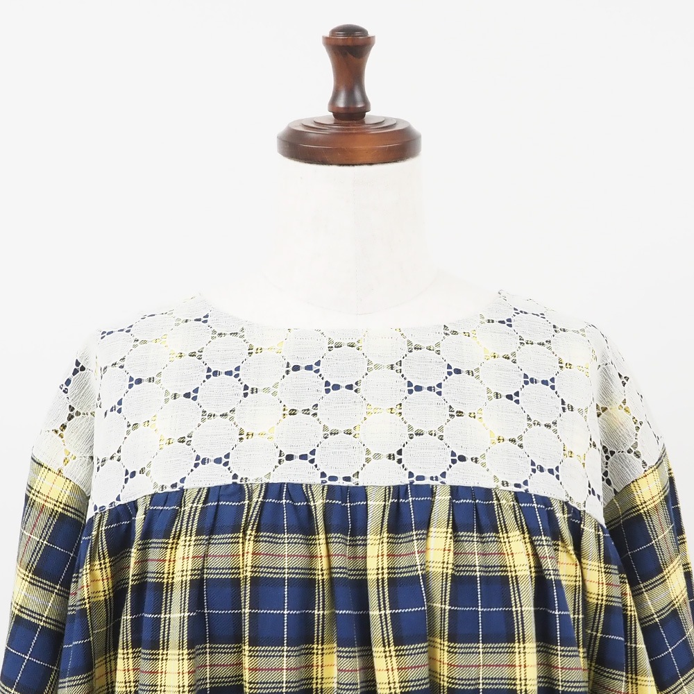 NARU(ナル) ロイヤルタータン ヨークレースワンピース 665861