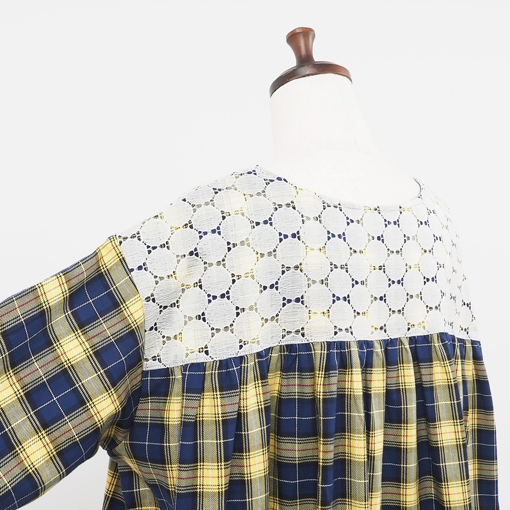 NARU(ナル) ロイヤルタータン ヨークレースワンピース 665861