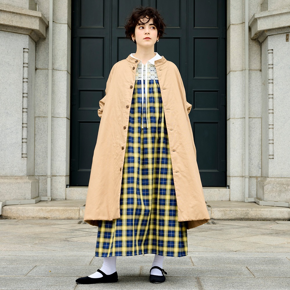 NARU(ナル) ロイヤルタータン ヨークレースワンピース 665861