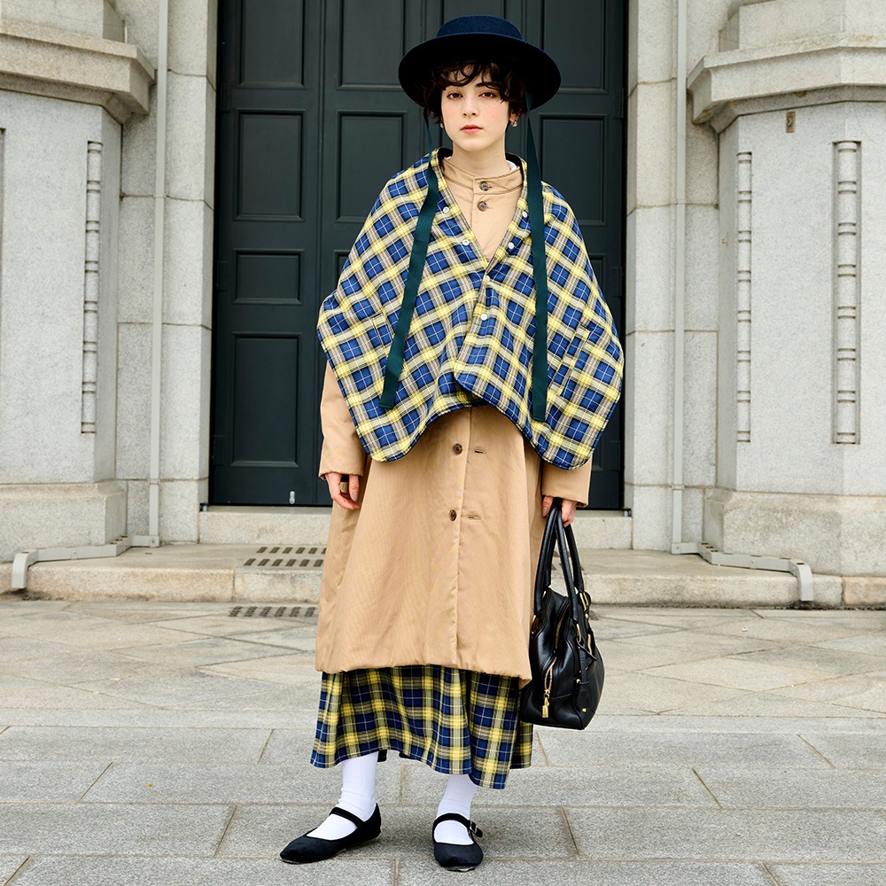 NARU(ナル) ロイヤルタータン ヨークレースワンピース 665861