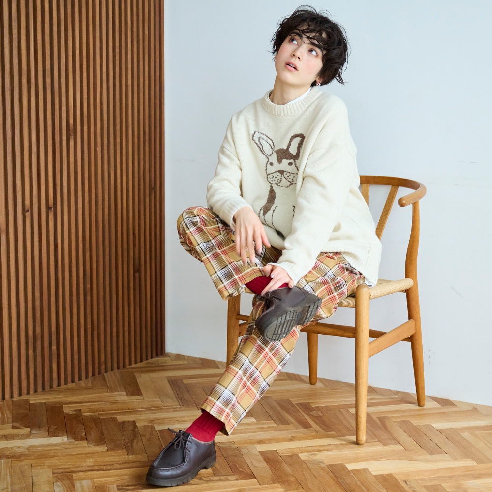 NARU(ナル) シャツコールチェック コージーパンツ 6658751