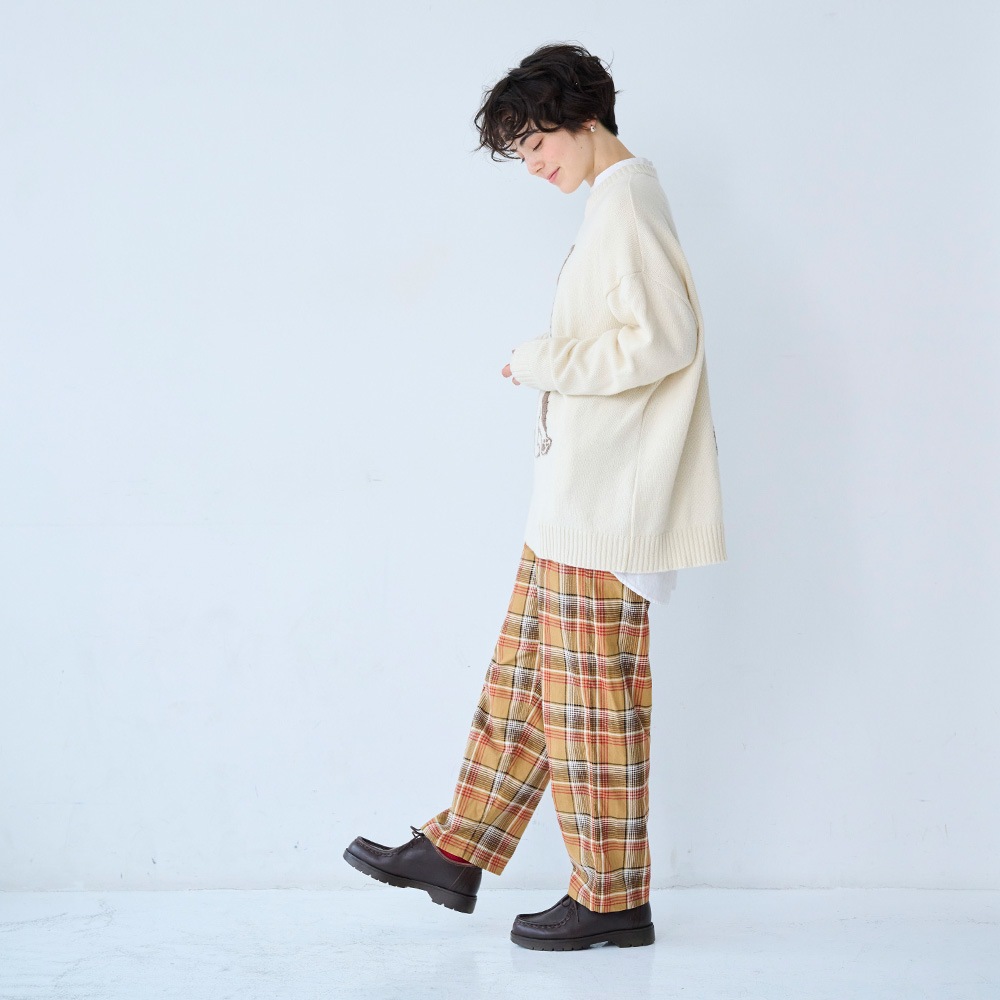 NARU(ナル) シャツコールチェック コージーパンツ 6658751