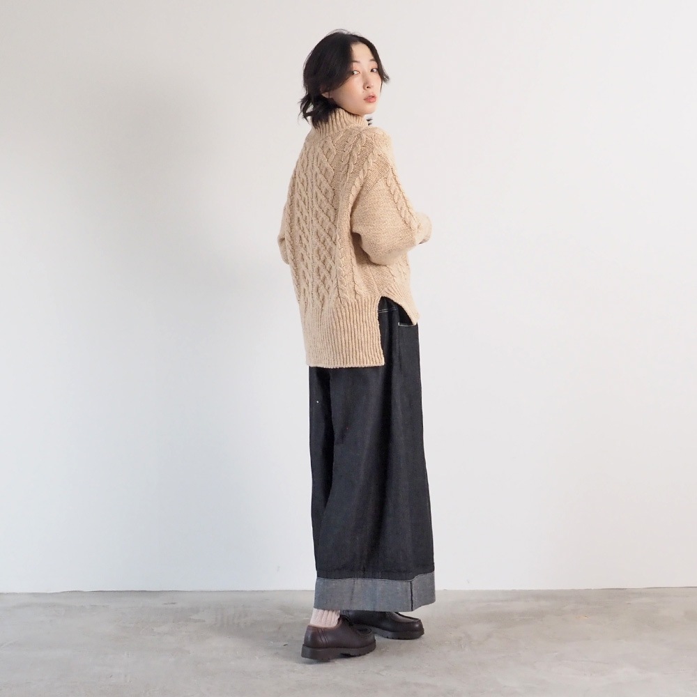 NARU(ナル) ドーゼットエアーヤーン エアリーアランコモドニット 668401