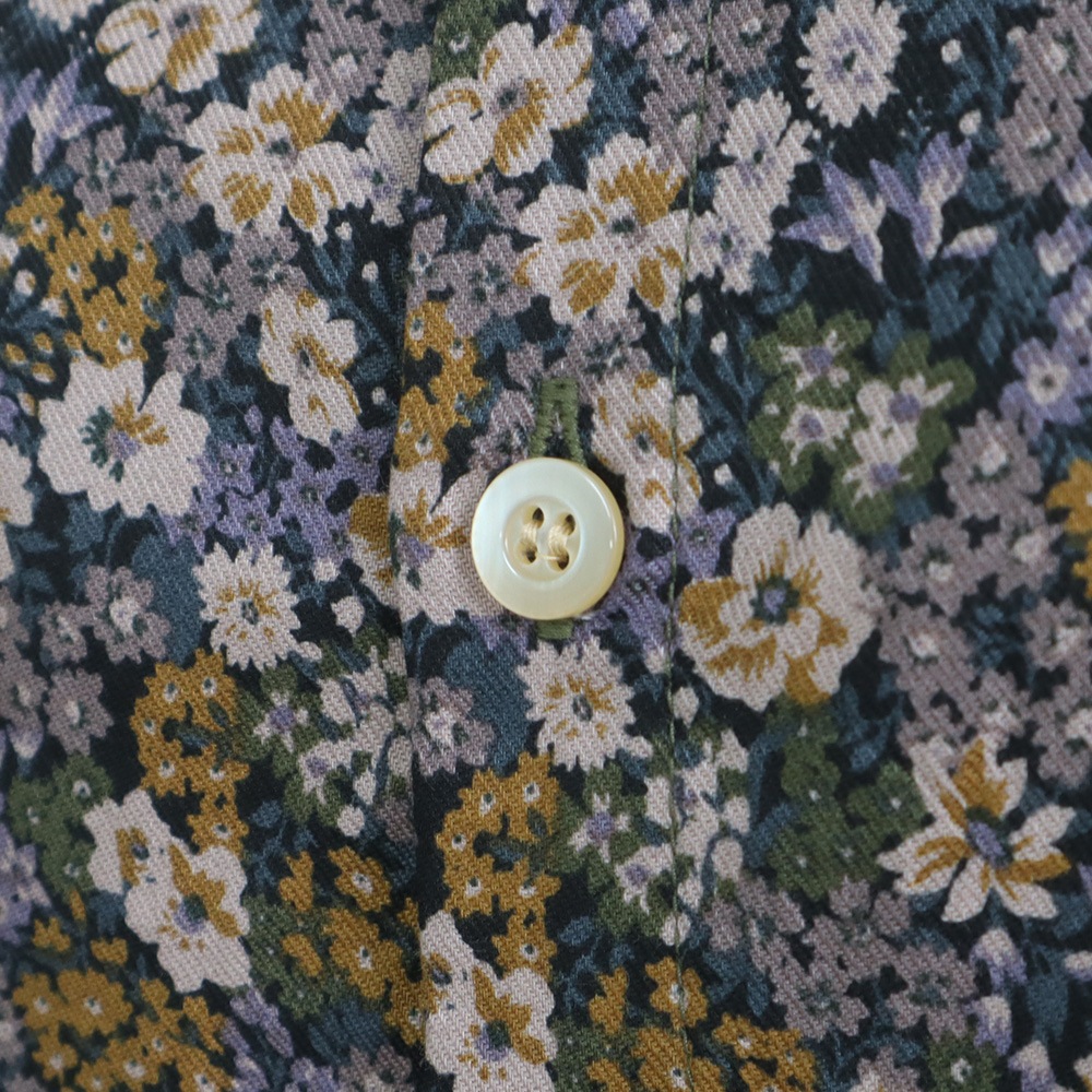 NARU(ナル) ビエラワッシャー×ビエラベタ小花柄 ヨークシャツ 665858