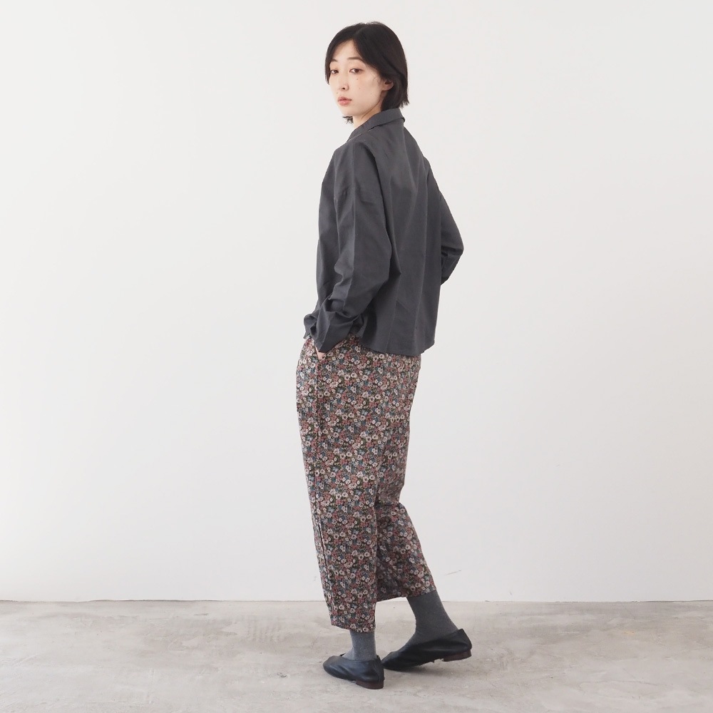 NARU(ナル) ビエラワッシャー×ビエラベタ小花柄 ヨークシャツ 665858