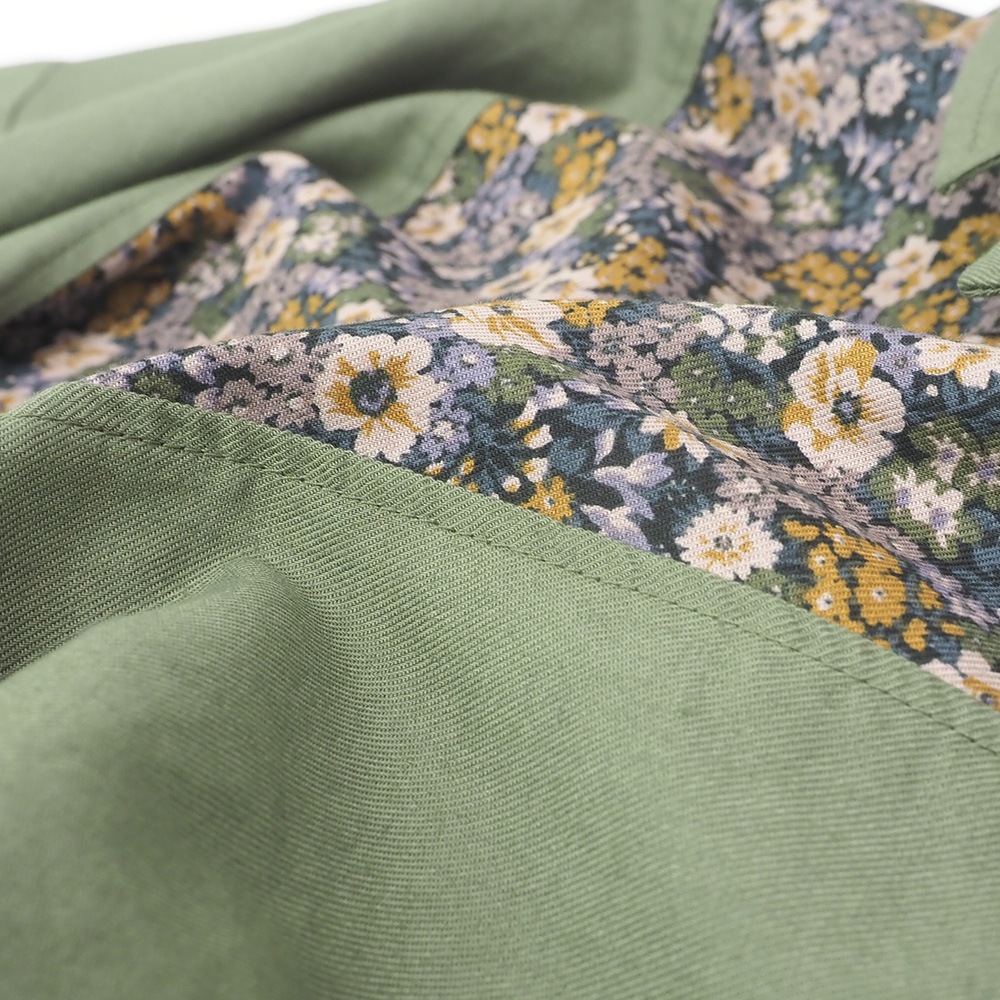 NARU(ナル) ビエラワッシャー×ビエラベタ小花柄 ヨークシャツ 665858