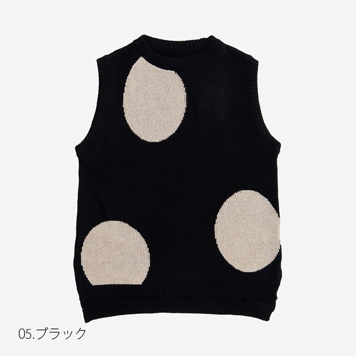 NARU(ナル) コンパクトヤーン ベイカリーニットたまごベスト 650735