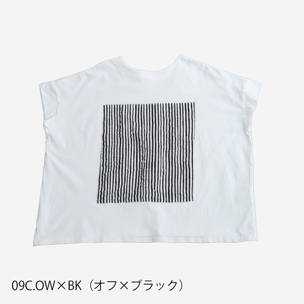 NARU(ナル) ナチュラルソフト天竺 レクタングルパネルTシャツ 674307
