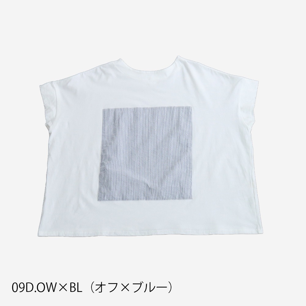 NARU(ナル) ナチュラルソフト天竺 レクタングルパネルTシャツ 674307