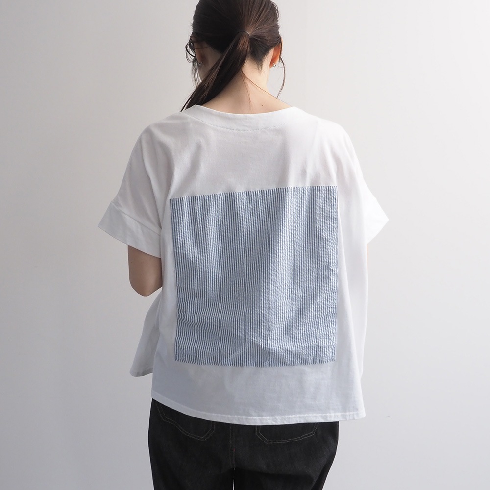 NARU(ナル) ナチュラルソフト天竺 レクタングルパネルTシャツ 674307