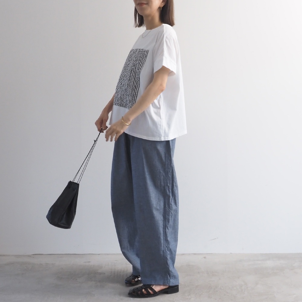NARU(ナル) ナチュラルソフト天竺 レクタングルパネルTシャツ 674307