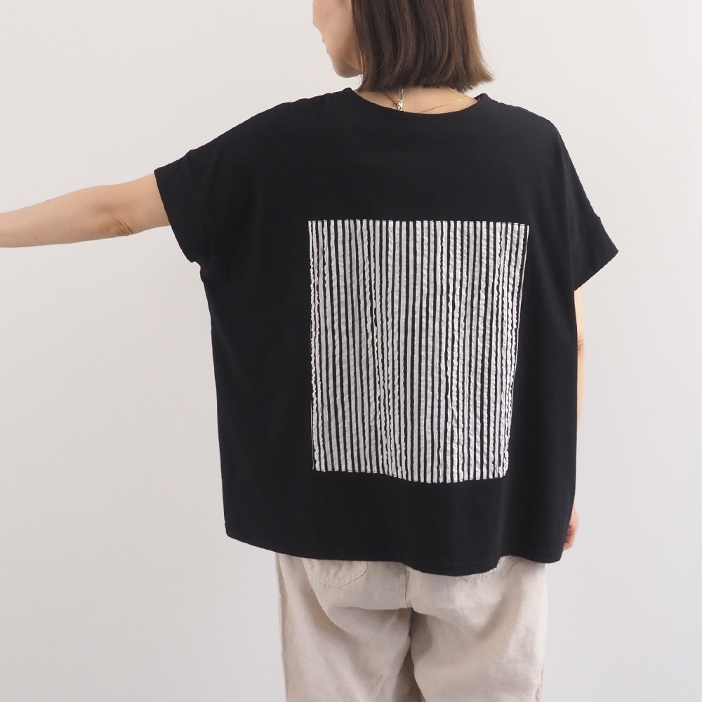 NARU(ナル) ナチュラルソフト天竺 レクタングルパネルTシャツ 674307