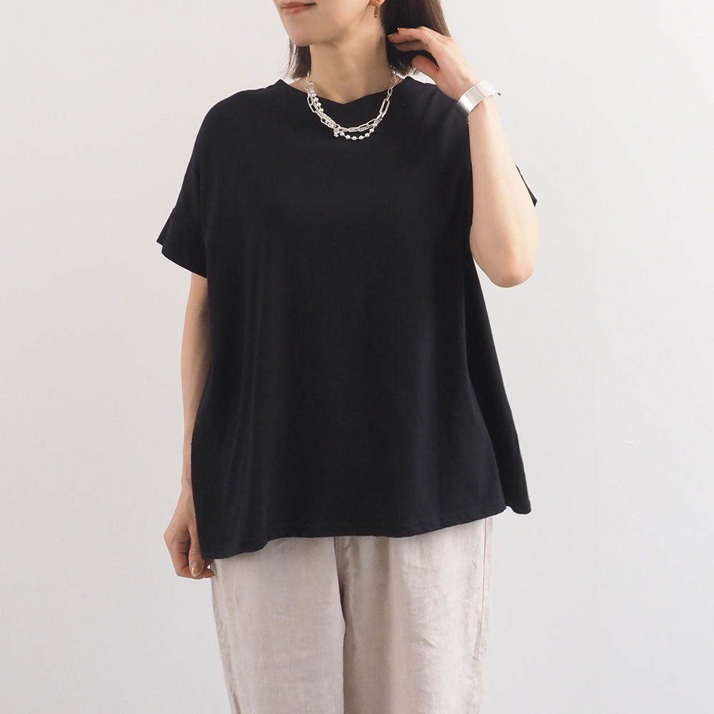 NARU(ナル) ナチュラルソフト天竺 レクタングルパネルTシャツ 674307