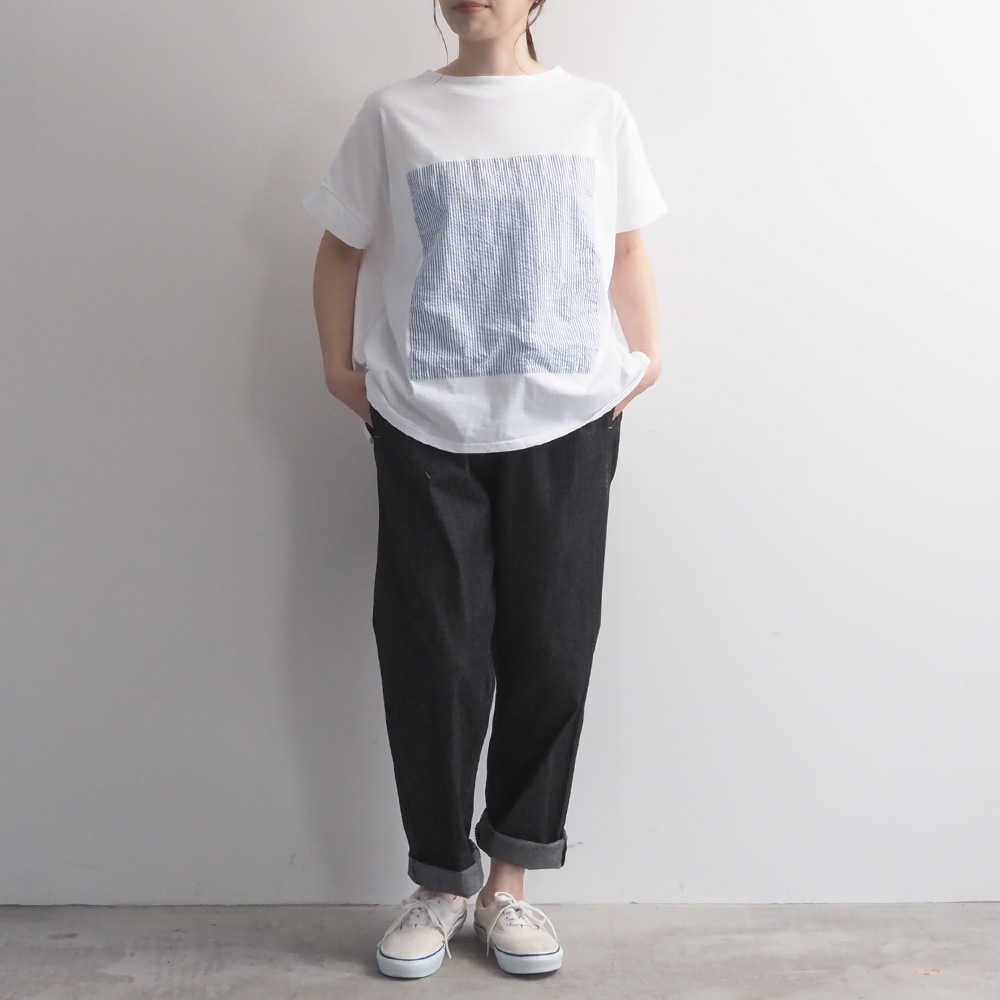NARU(ナル) ナチュラルソフト天竺 レクタングルパネルTシャツ 674307