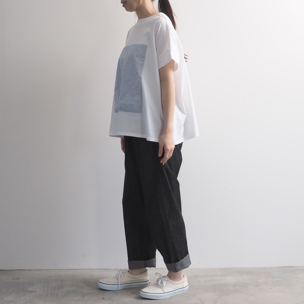 NARU(ナル) ナチュラルソフト天竺 レクタングルパネルTシャツ 674307