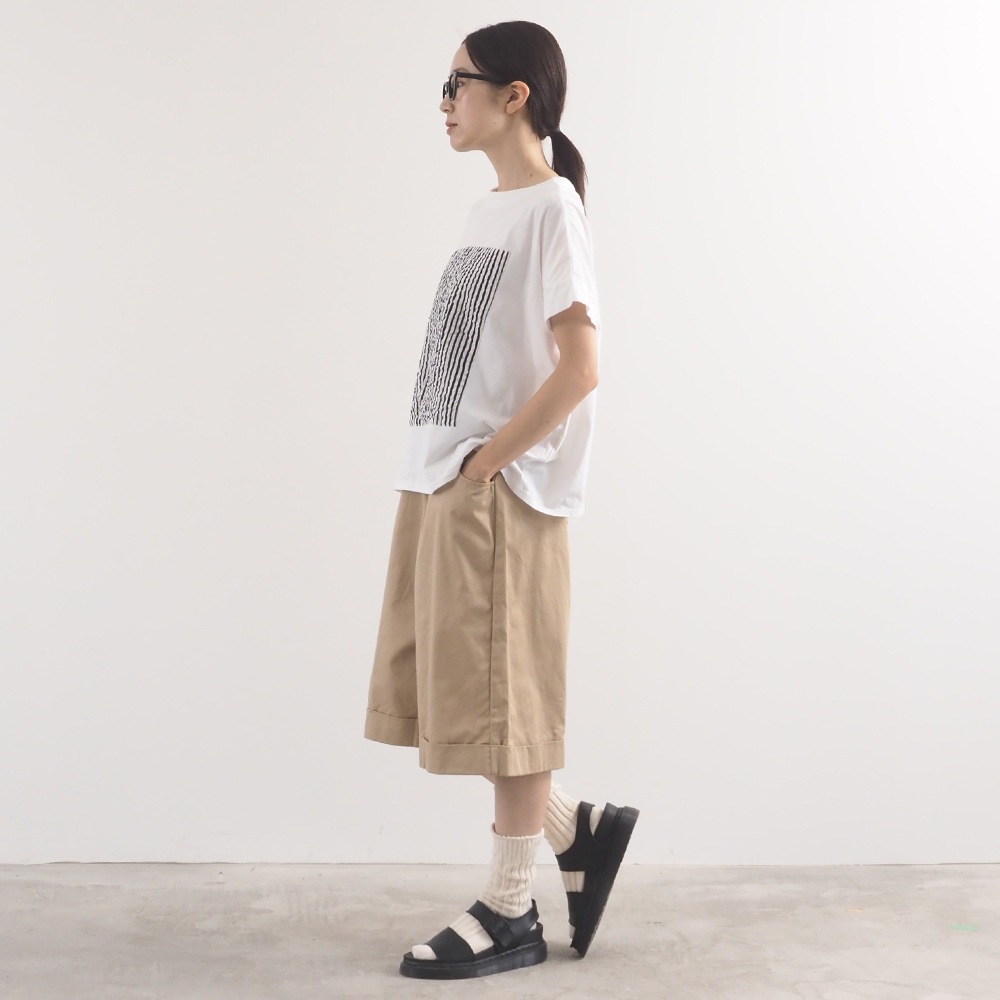 NARU(ナル) ナチュラルソフト天竺 レクタングルパネルTシャツ 674307
