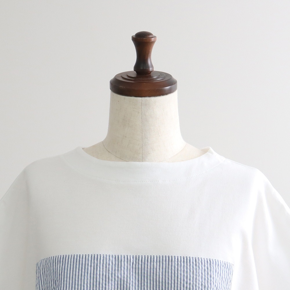 NARU(ナル) ナチュラルソフト天竺 レクタングルパネルTシャツ 674307
