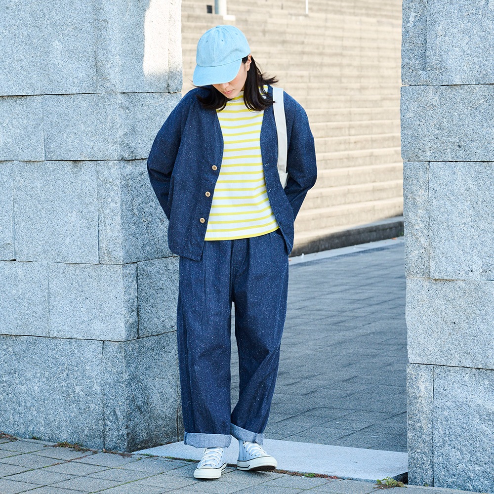 NARU(ナル) デラヴェボーダー ワイドシャツ 644220BF