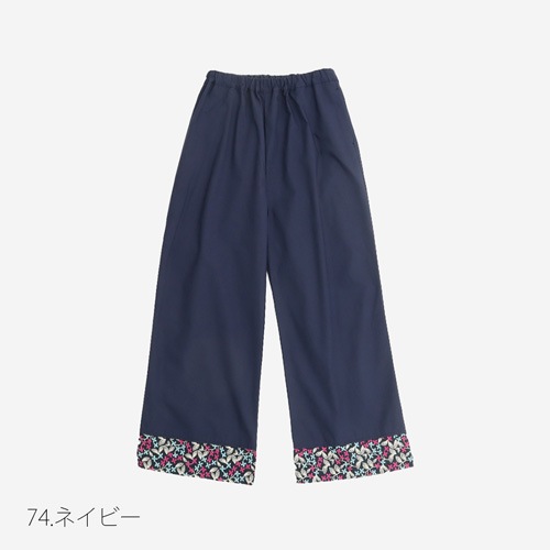 NARU(ナル) タイプライター×小花刺繍 足元かわいいパンツ 661915