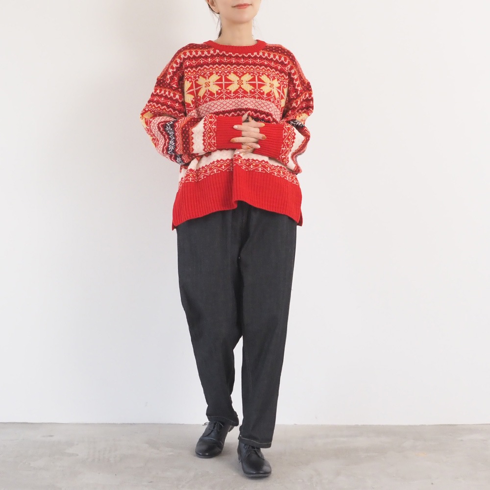 【冬の特別価格】NARU(ナル) タスマニアラム フェアアイルニット 665620