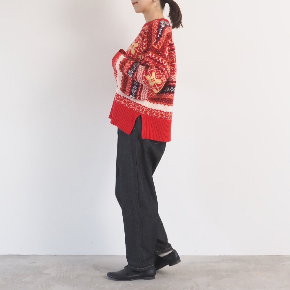 【冬の特別価格】NARU(ナル) タスマニアラム フェアアイルニット 665620