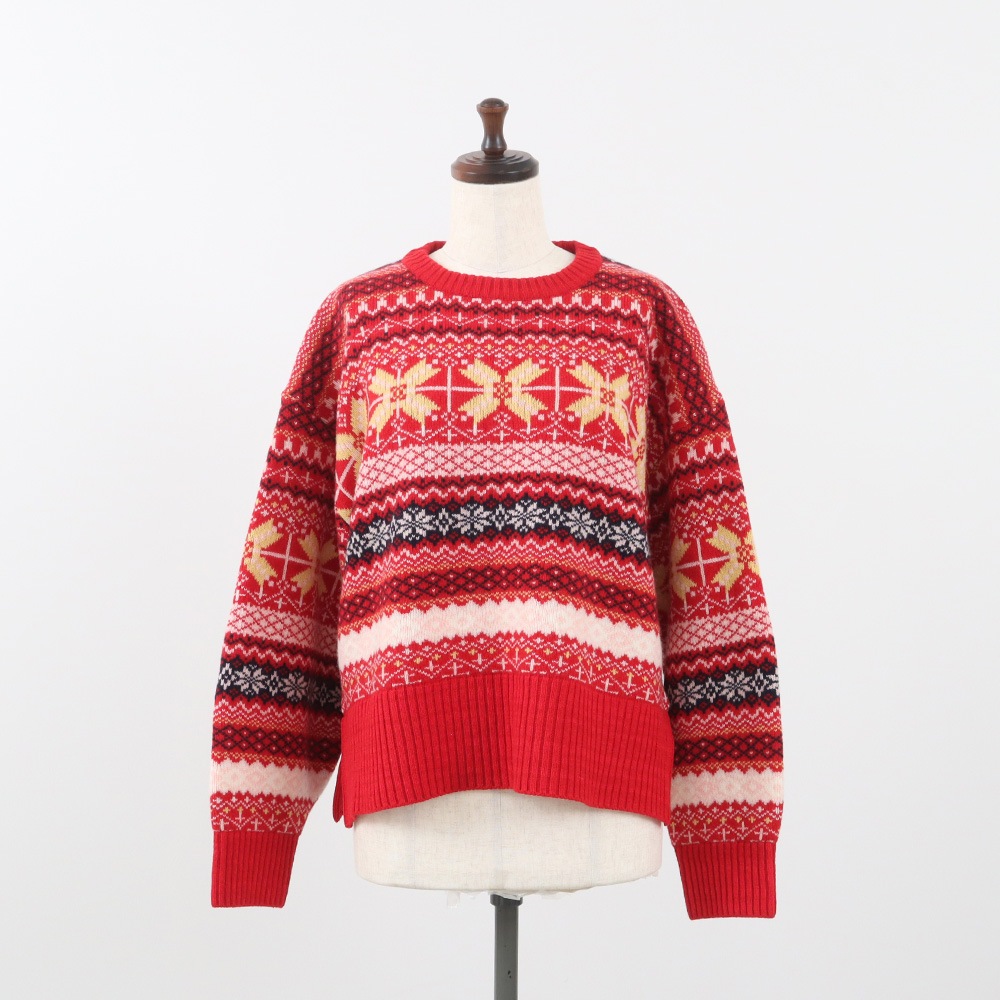 【冬の特別価格】NARU(ナル) タスマニアラム フェアアイルニット 665620