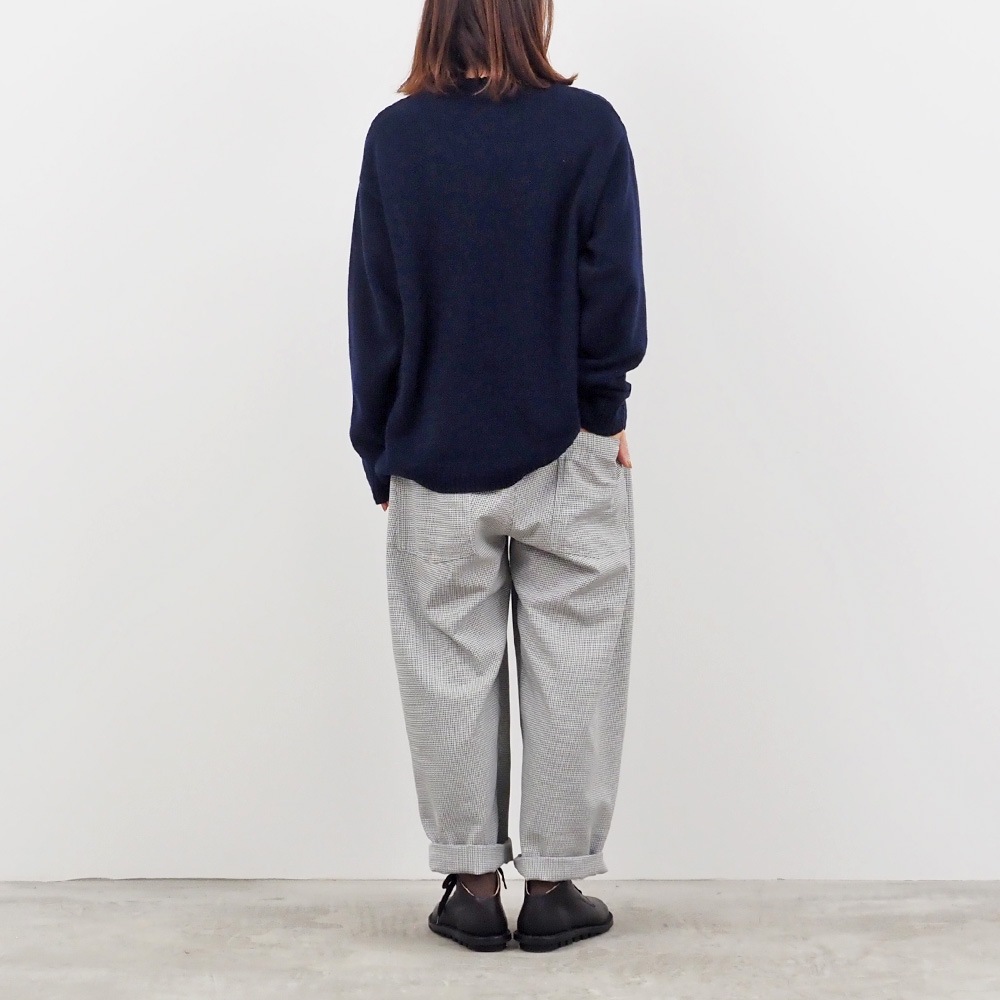 NARU(ナル) 綿麻ウール千鳥 ノッポパンツ 659926