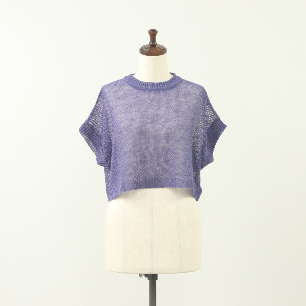 NARU(ナル) サフィランリネン 鹿の子メッシュベスト 661615