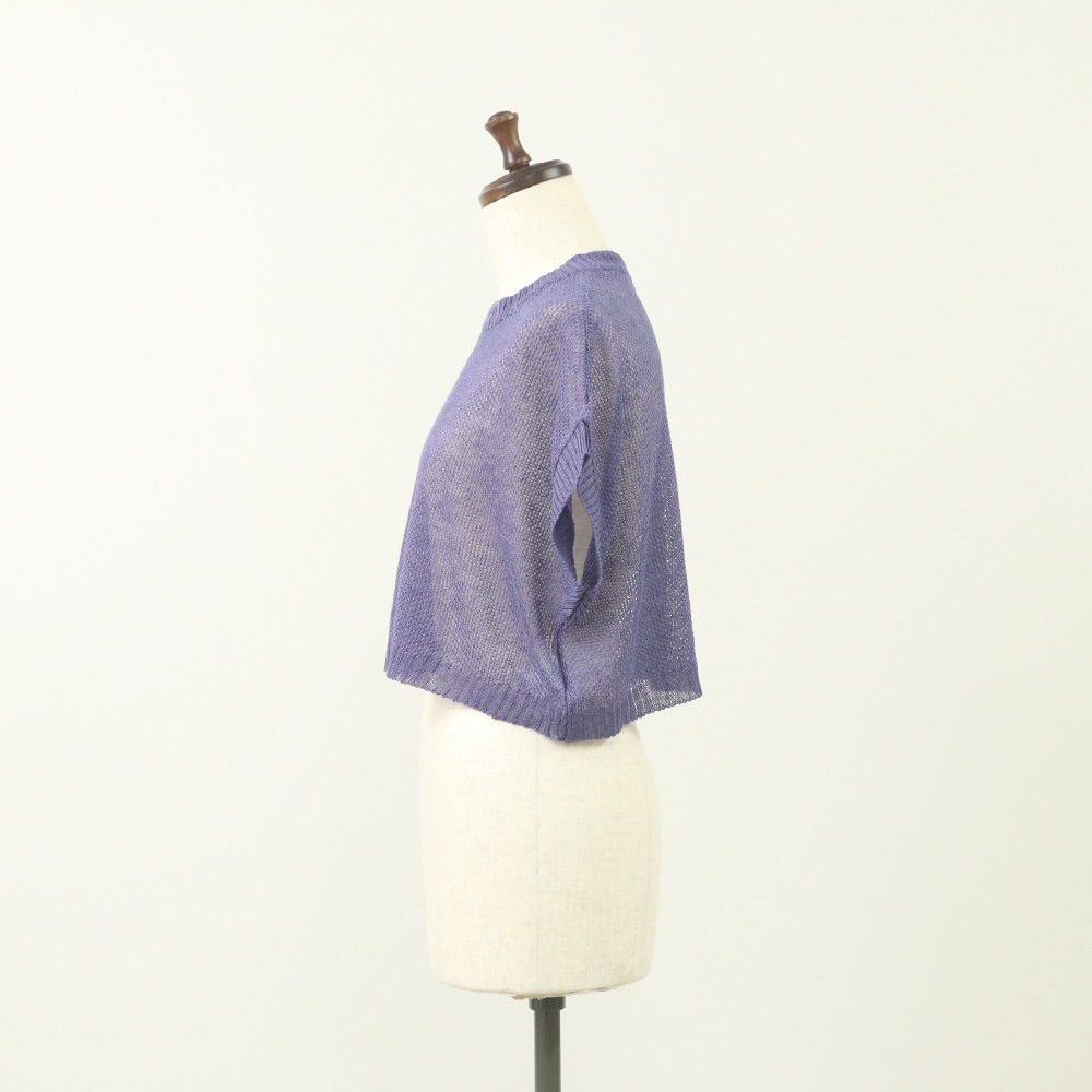 NARU(ナル) サフィランリネン 鹿の子メッシュベスト 661615