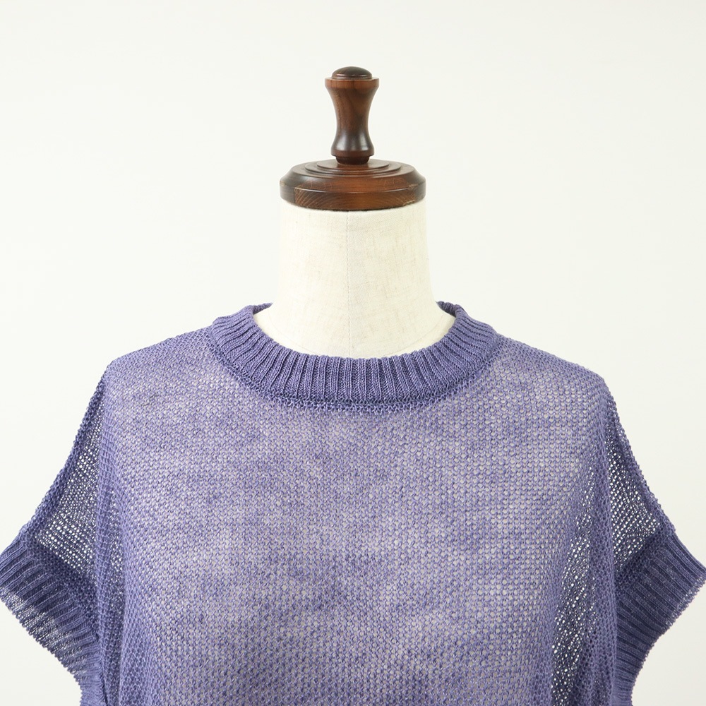 NARU(ナル) サフィランリネン 鹿の子メッシュベスト 661615