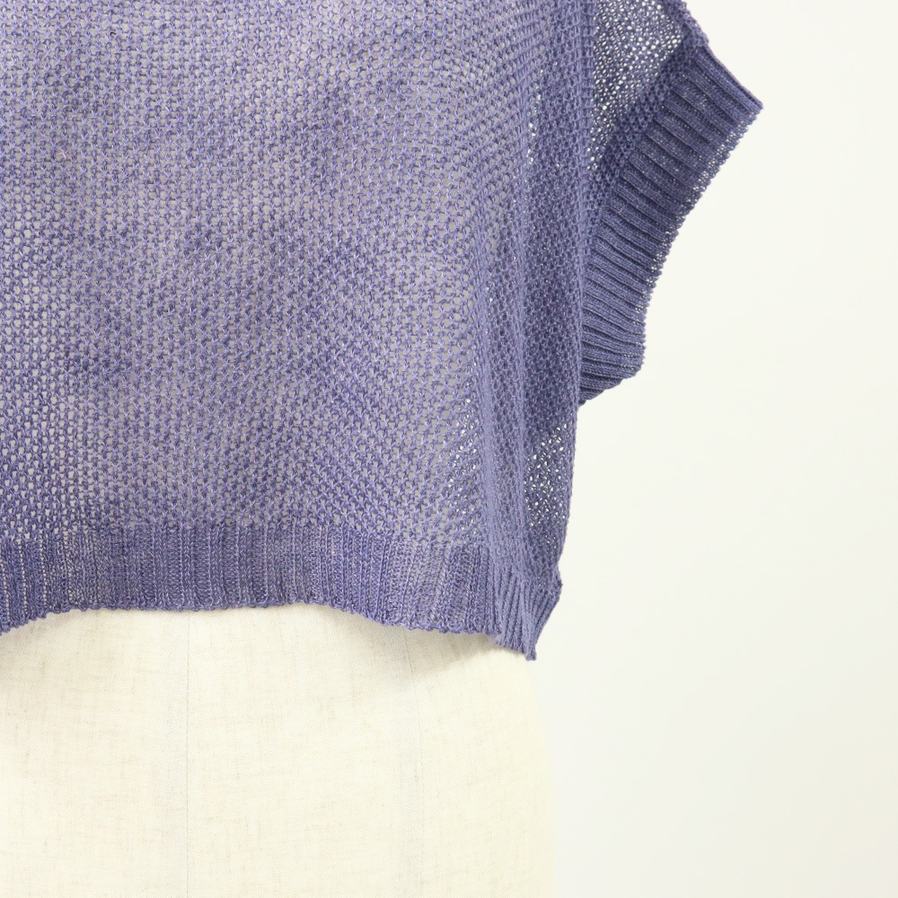 NARU(ナル) サフィランリネン 鹿の子メッシュベスト 661615