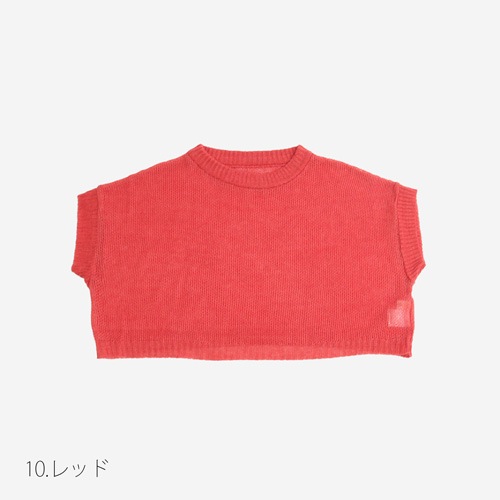 NARU(ナル) サフィランリネン 鹿の子メッシュベスト 661615