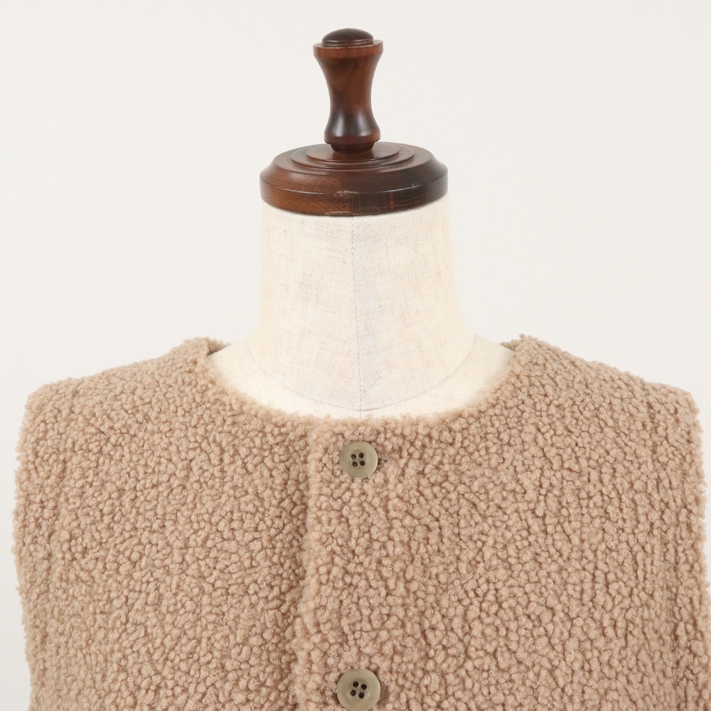 NARU(ナル) もこもこプードルパイル ショートベスト 666015