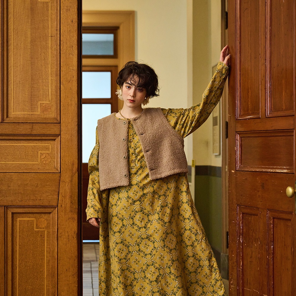 NARU(ナル) もこもこプードルパイル ショートベスト 666015