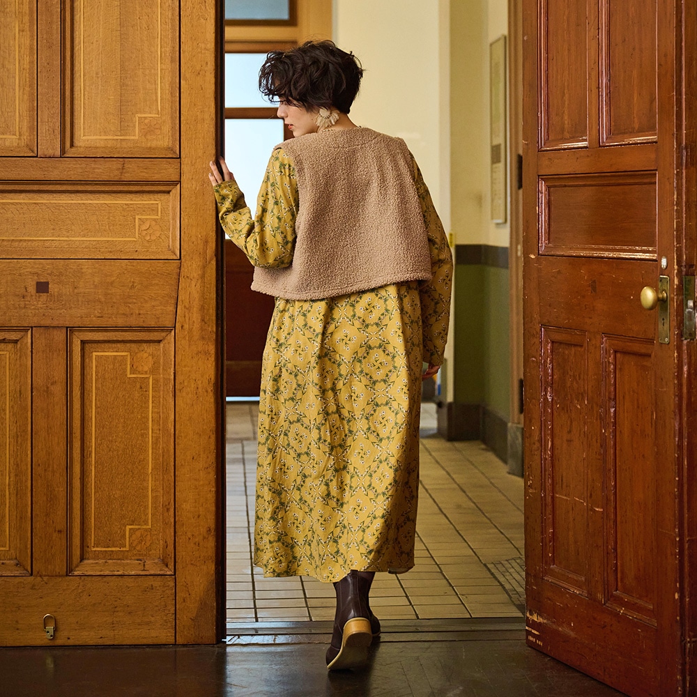 NARU(ナル) もこもこプードルパイル ショートベスト 666015