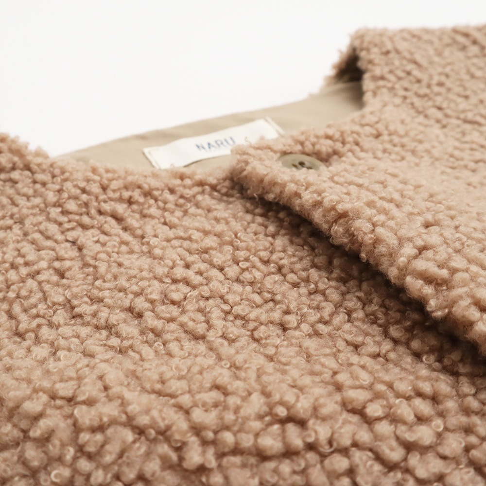 NARU(ナル) もこもこプードルパイル ショートベスト 666015