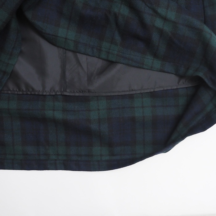 NARU(ナル) リサイクルウールクロスチェック ハイウエストスカート 656937