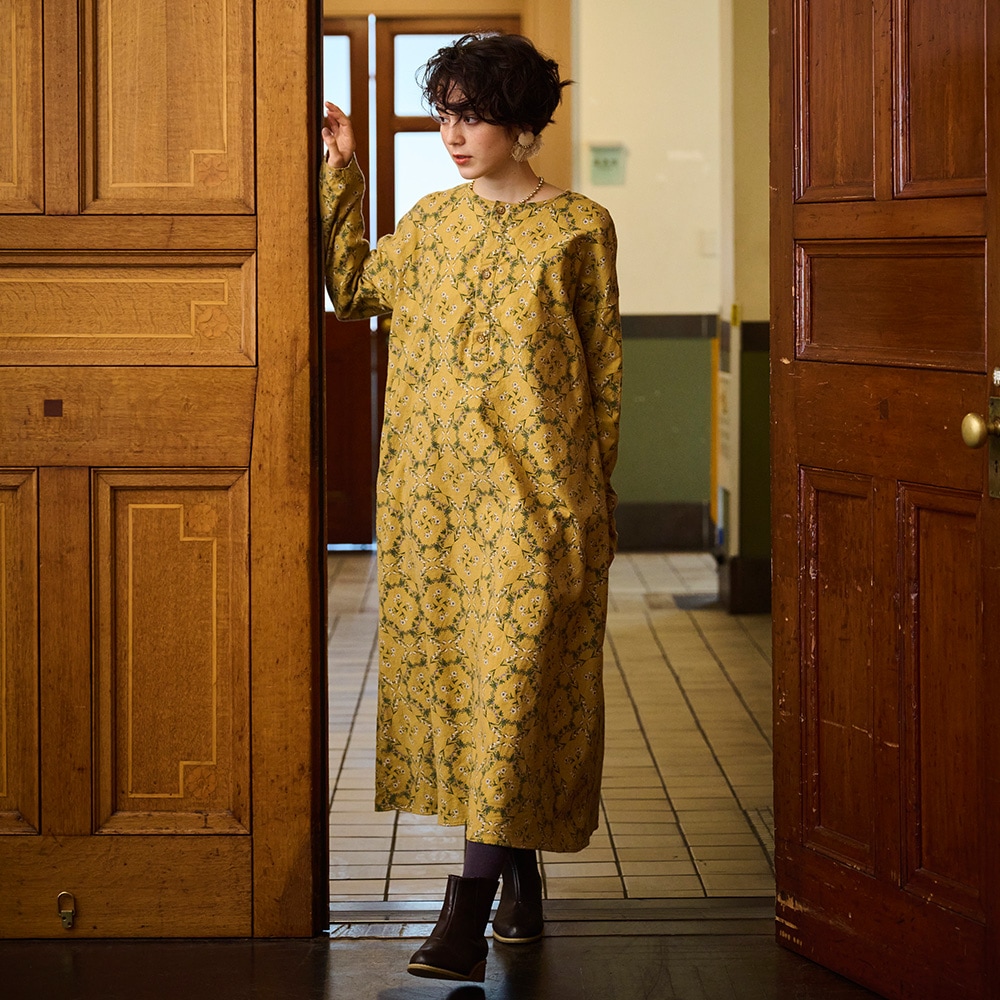 NARU(ナル) 20ビエラ起毛バイアス花柄 ワンピース 666821